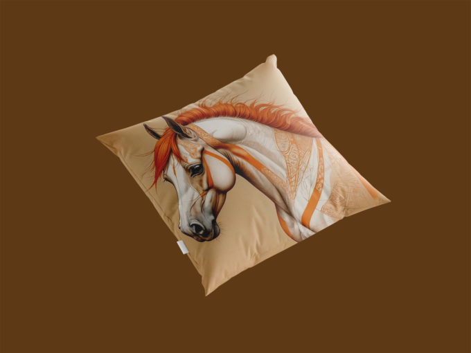 Coussin Equestria à motif équestre - style classique et raffiné