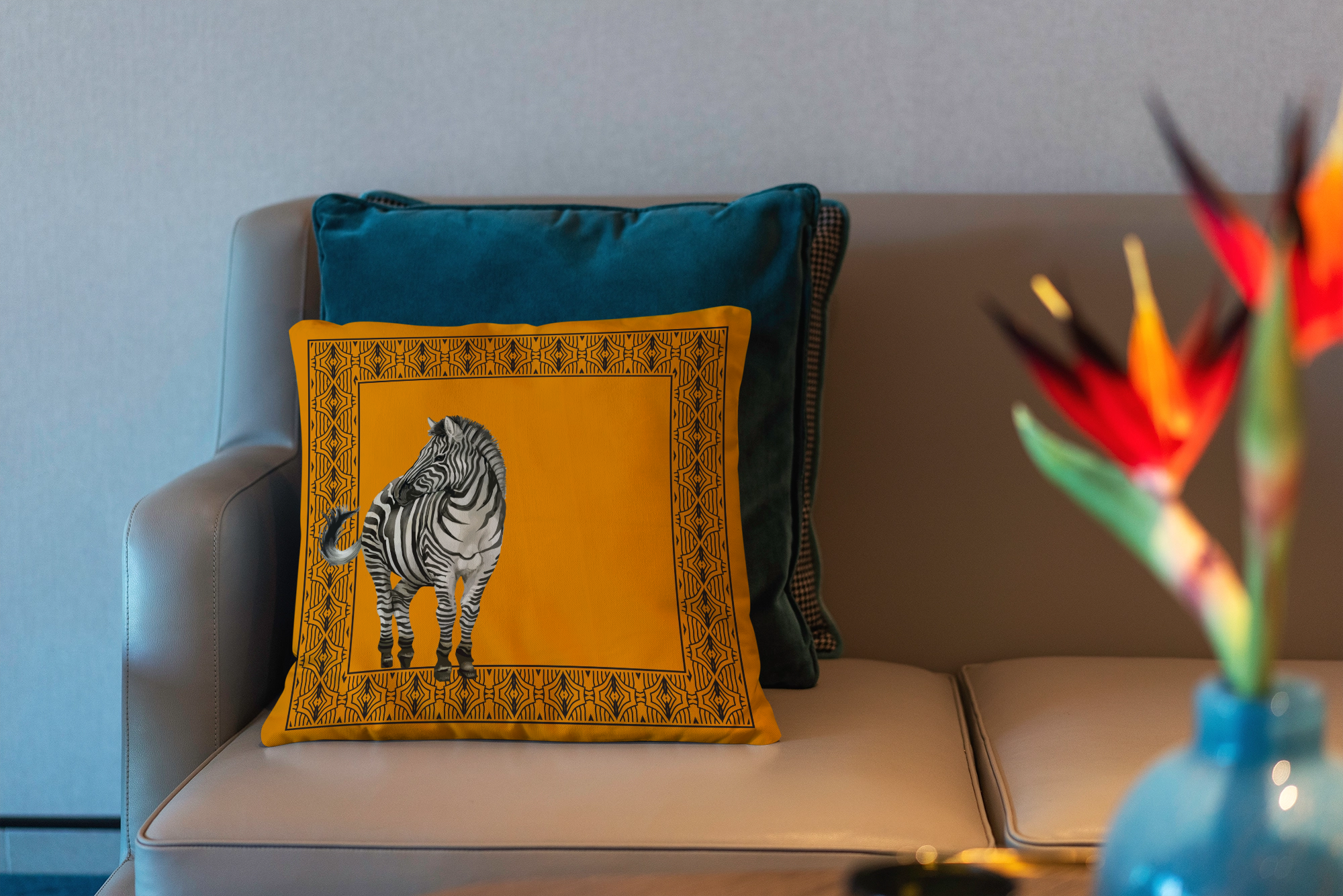 Square pillow mockup in modern interior (4)